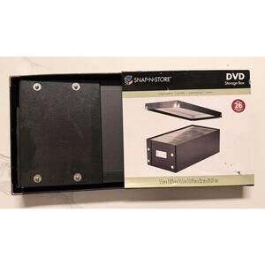 Snap-N-Store DVD Storage Box Holds 26 DVDs Video Games Organizer Black